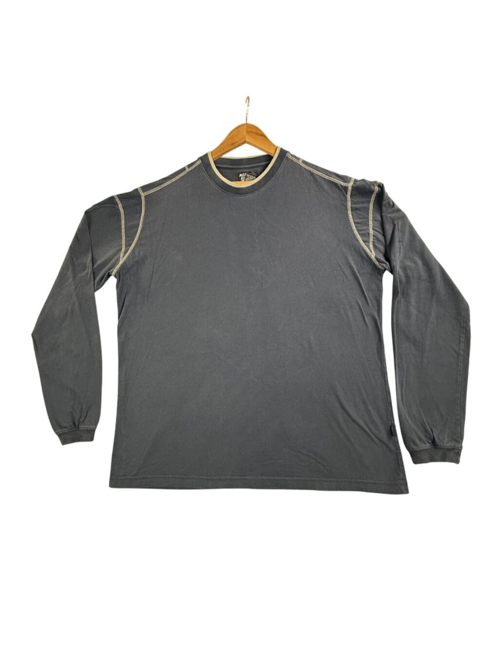 Kuhl Shirt Mens 2XL Blue Long Sleeve Crewneck Zip Pocket Tee Organic Cotton Hike